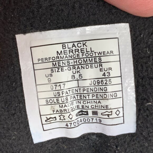 Merrell Thermo Shiver J09625 Mens Sz 9 Blk Suede Waterproof Hiker Boot - Picture 10 of 10